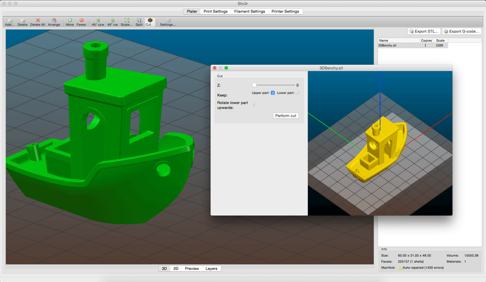 logiciel impression 3D Slic3R