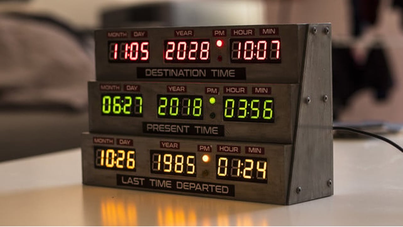 Project Turn Back Time With A 3d Printed Delorean Clock From Back To The Future All3dp
