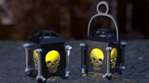 Featured image of Light Up Halloween Night with this 3D Printed Skull Lantern