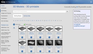 Obraz najlepszych witryn i archiwów 3D dla bezpłatnych modeli 3D: Zasoby 3D NASA