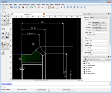 Imagen de Mejores programas CAD gratis (Software CAD 2D/3D): QCAD