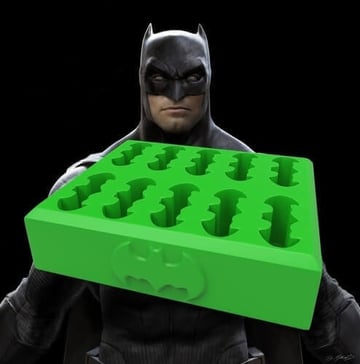 Obraz 3D logo i symboli Batmana: taca na kostki lodu