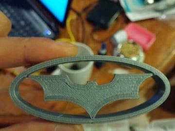 Obraz logo i symboli 3D Batmana: Logo z pustym tłem