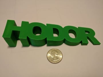 Obraz rzeczy do wydrukowania 3D: 40 pomysłów na druk 3D w domu: Hodor Doorstop