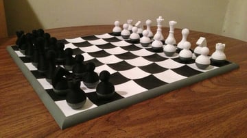 Obraz 3D Szachy z nadrukiem: Wobbly Chess Set