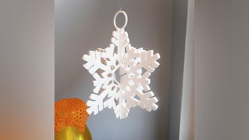 Obraz świątecznych wydruków 3D (ozdoby i dekoracje świąteczne z nadrukiem 3D): Snowflake Italymaker