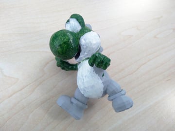 A half-painted Yoshi