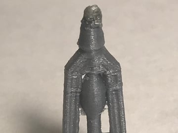 A messy top caused by hot filament being dragged by the hot end