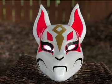 Zdjęcie rekwizytów Fortnite do wydrukowania w 3D: maska ​​Kitsune Drift