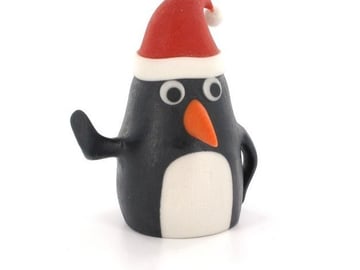 Obraz świątecznych wydruków 3D (ozdoby i dekoracje świąteczne wydrukowane w 3D): Świąteczny pingwin linuksowy