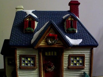 Obraz świątecznych wydruków 3D (ozdoby i dekoracje świąteczne z nadrukiem 3D): Domek na drzewie
