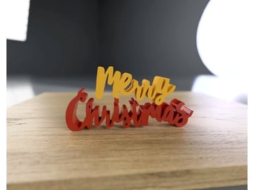 Obraz świątecznych wydruków 3D (ozdoby i dekoracje świąteczne z nadrukiem 3D): Świąteczne bloki z napisami