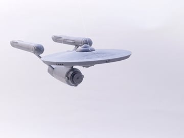 The starship Enterprise is a typical model printed with low strength infill.