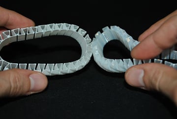 Soft PLA by MatterHackers is a flexible material that should be used with flexible infill patterns.