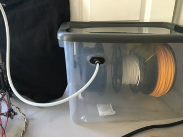 Airtight boxes are a cheap and practical option to keep your filament protected from humidity