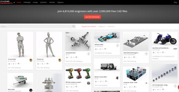 Obraz najlepszych witryn i archiwów 3D dla bezpłatnych modeli 3D: GrabCAD