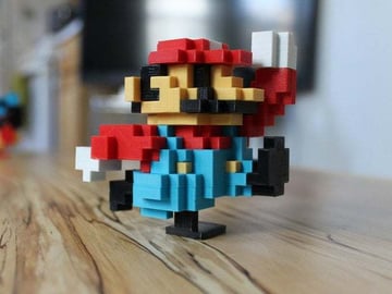 Strategicznie kolorowy blokowy model Mario