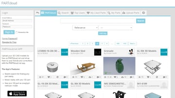 Obraz najlepszych witryn i archiwów 3D dla bezpłatnych modeli 3D: PARTcloud