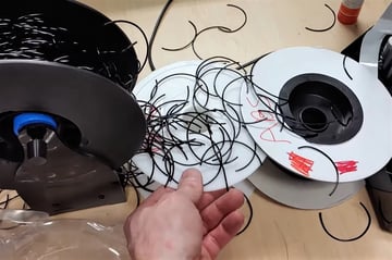 This is one of the more extreme examples of brittle filament we've seen