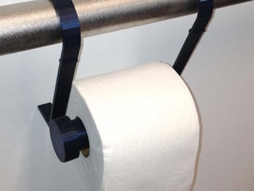 Prosty i przydatny uchwyt na papier toaletowy mocowany do poręczy