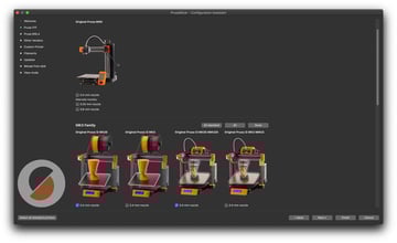 The configuration assistant activates printer and material profiles