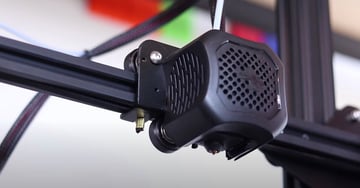 The hot end on the Ender 3 V2 can reach temperatures of up to 250 °C