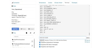 OctoPrint ma świetny terminal G-code zintegrowany z ich interfejsem