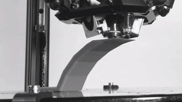 An 80° overhang being printed without supports