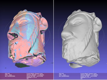 Scanned 3D Models often have obvious errors but may require model changes to repair effectively