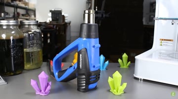 3D prints smoothed through use of a heat gun