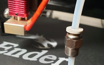 The PTFE couplings that come with the stock Ender 3 tend to slip very easily