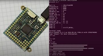 The Pyboard works with the MicroPython operating system