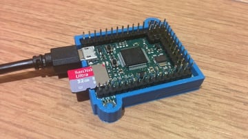 The Pyboard has a microSD card slot and one Micro-USB port