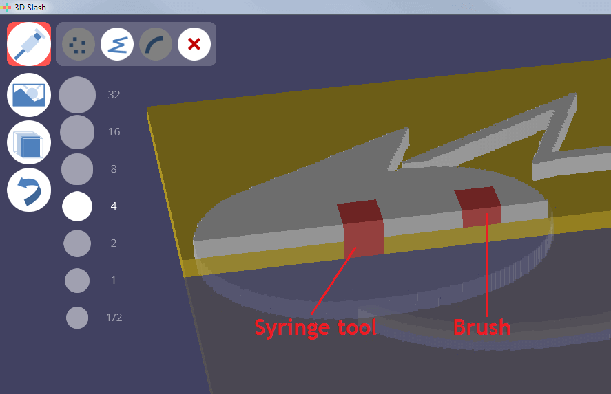 3D Slash 2.0: công cụ Syringe