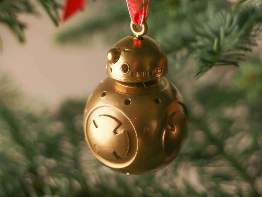 2018 Hallmark Disney BB 8 Star Wars Flat Metal Christmas Tree Ornament NEW 