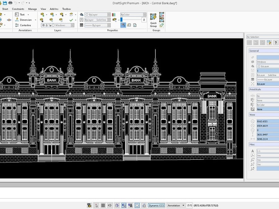 draftsight professional creating screws