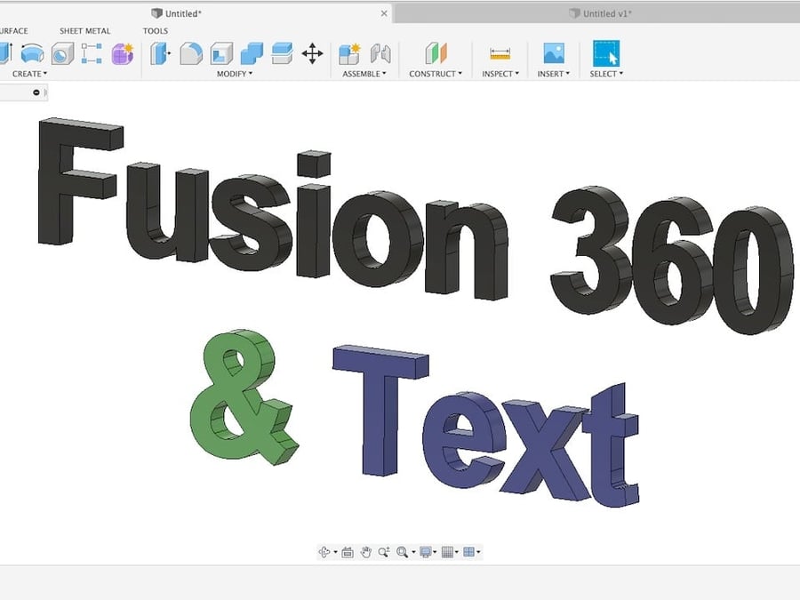 single line font in fusion 360