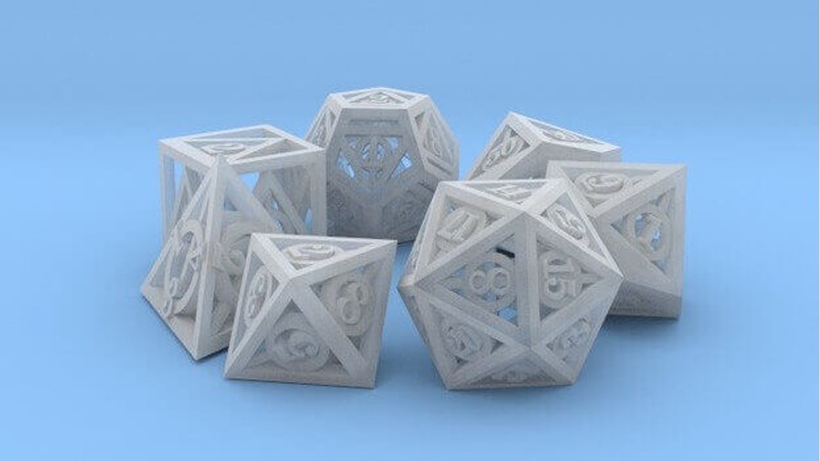 Featured image of 3D Printed Deathly Hallows Dice Set