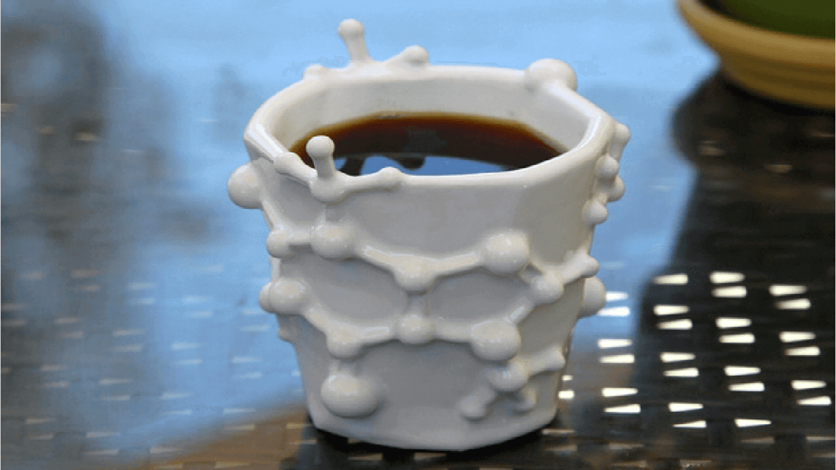 Featured image of 3D Printed Caffeine Molecule Coffee Mug