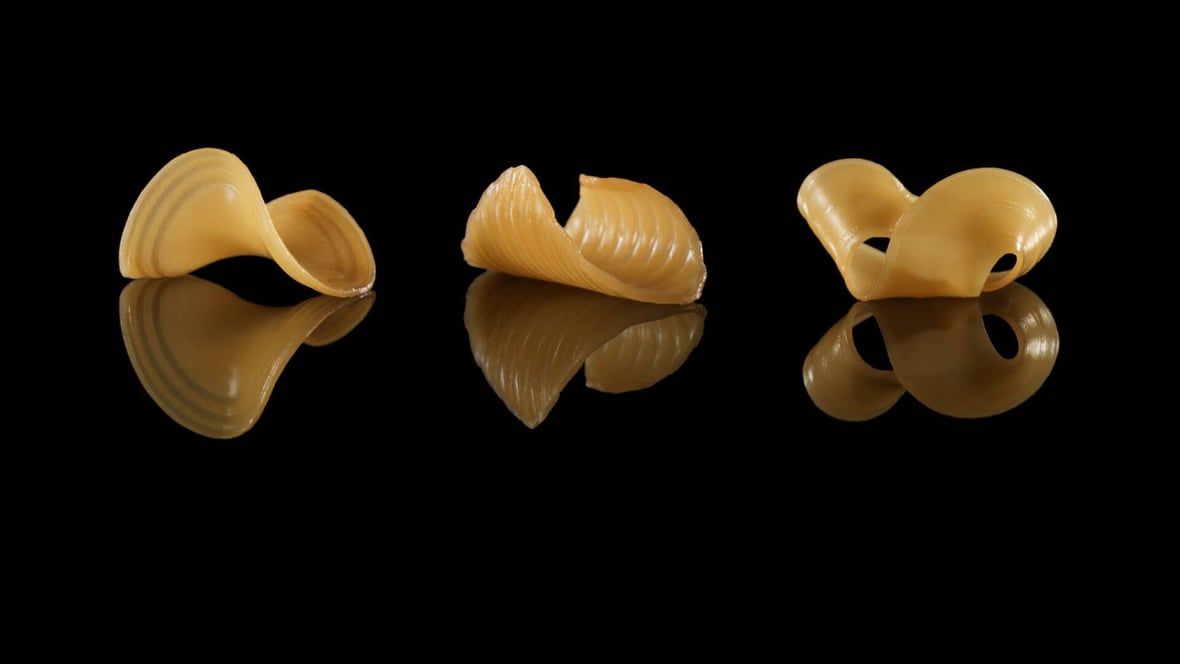Featured image of This 3D Printed Pasta Changes Shape When Dunked in Water