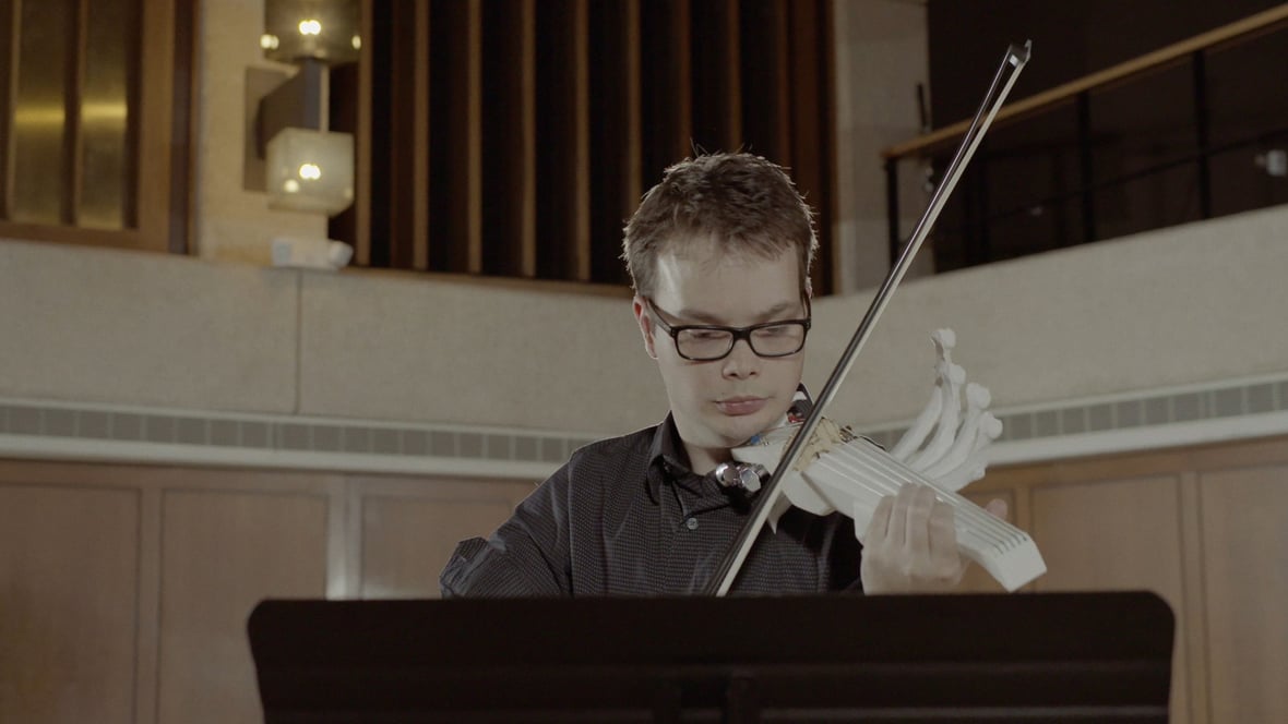 Featured image of UT Grad Student Creates 3D Printed Six String Violin to Play Rare Composition