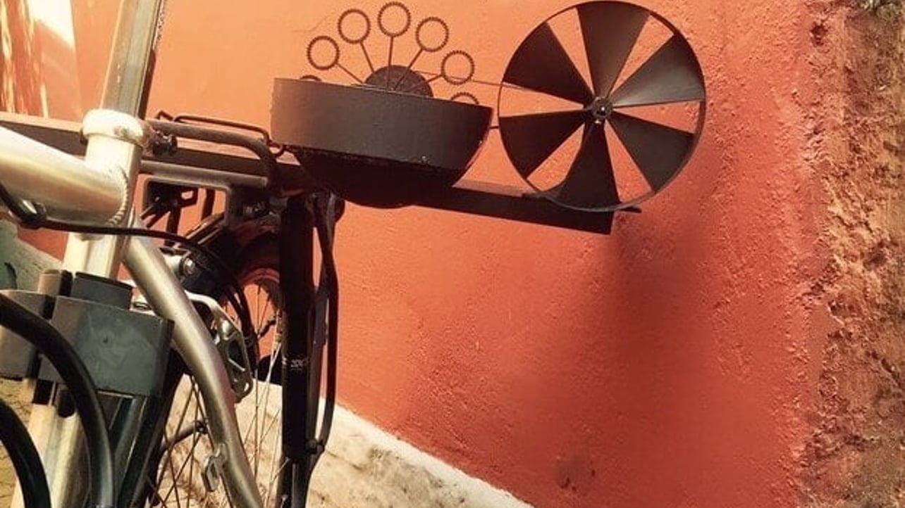 Bicycle Bubble Machine Cyclists Forever Blowing Bubbles All3DP