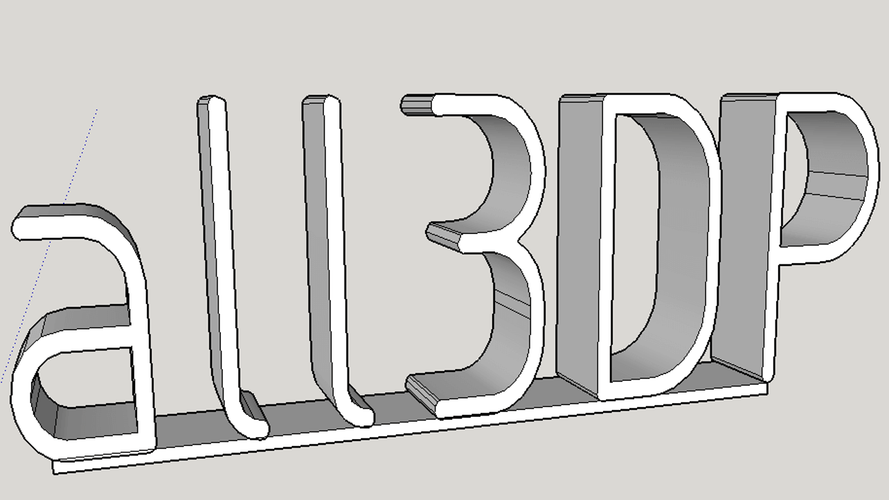 How To 3D Print Text Using SketchUp All3DP