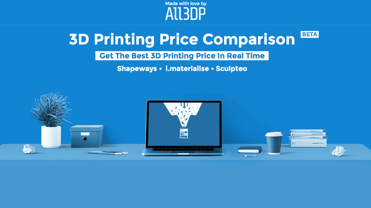 Featured image of All3DP launches 3D Printing Price Comparison Service