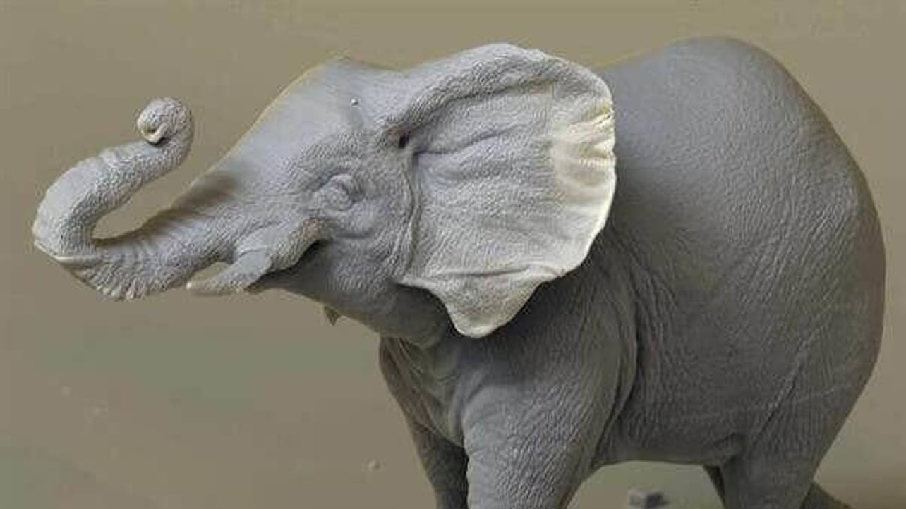 Featured image of Tiny A 3D Printed Elephant Highlights Huge Poaching Problem