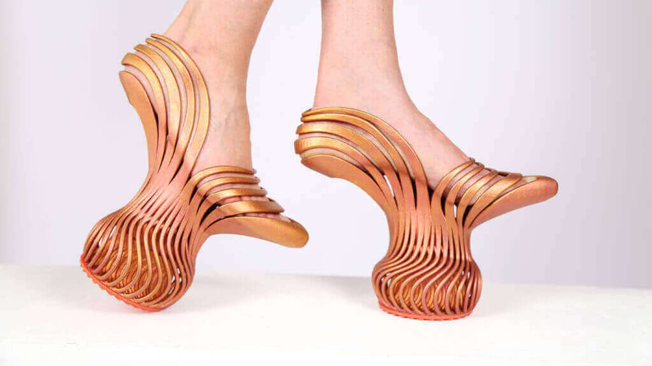 Featured image of These Spring Heel Shoes Can Only Be Made with 3D Printing