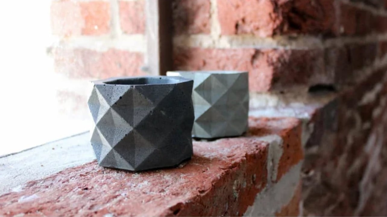 Project] 3D Printed Geometric Concrete Pot Molds | All3DP