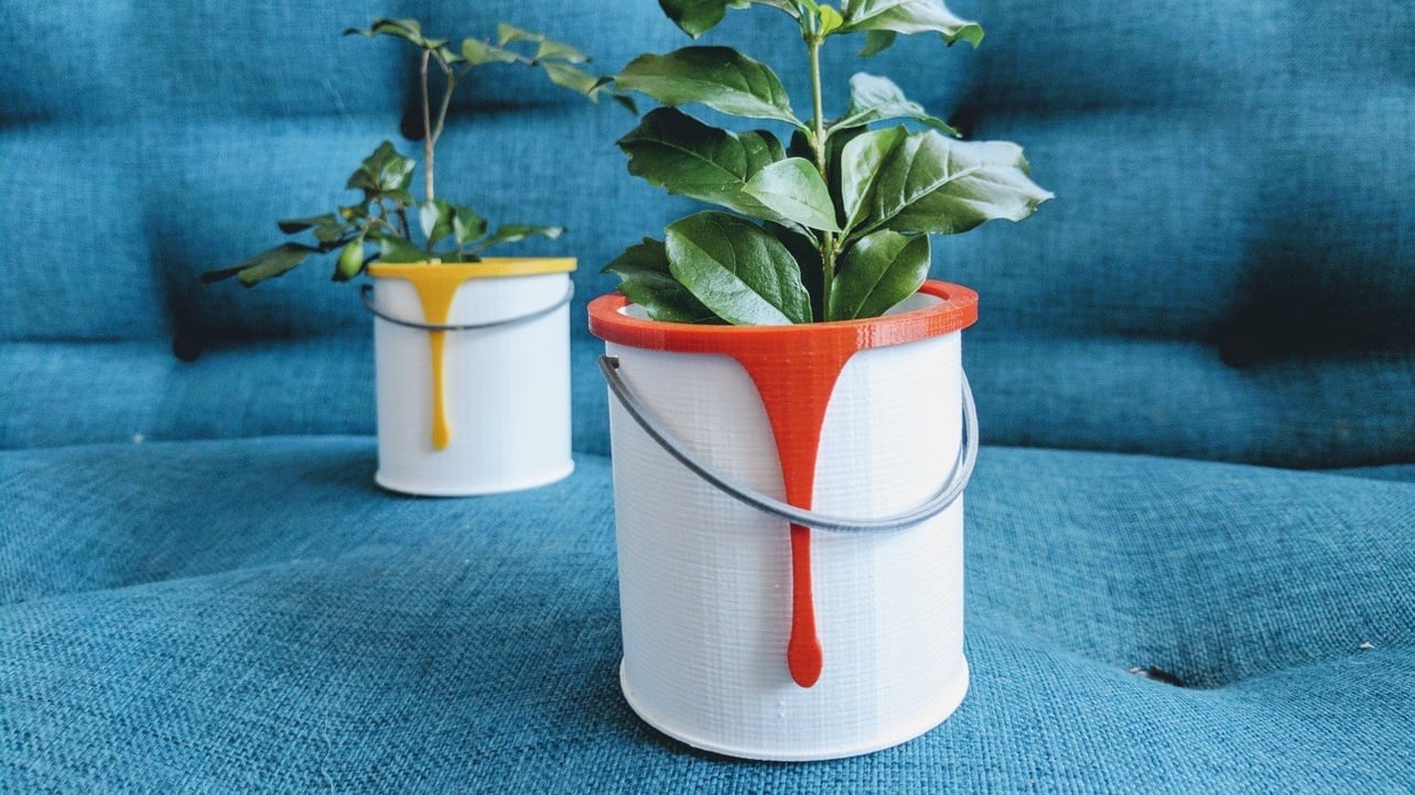 Plastic plan pot cover round 3D effect modern decorative indoor outdoor