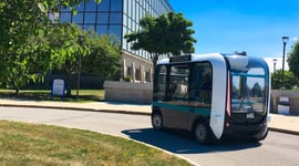 Featured image of Autonomous 3D Printed Olli Bus Undergoing Testing at University of Buffalo