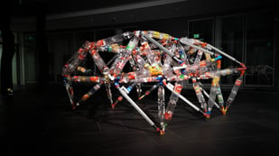 Featured image of TrussFormer Creates Large-Scale Kinetic Structures Made From Plastic Bottles and 3D Printed Connectors